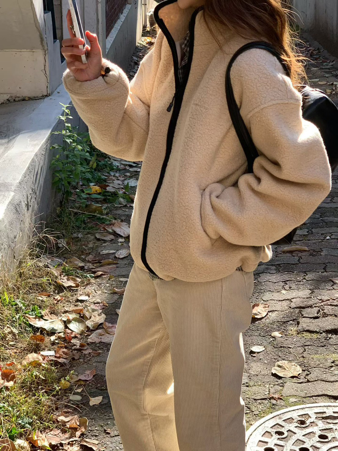 A27.大V家75%WOOL絨毛拉鍊外套