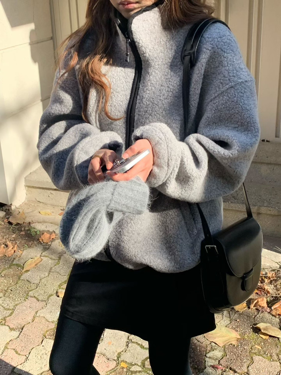 A27.大V家75%WOOL絨毛拉鍊外套