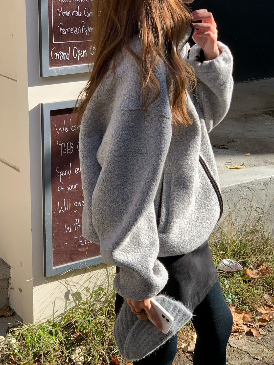 A27.大V家75%WOOL絨毛拉鍊外套