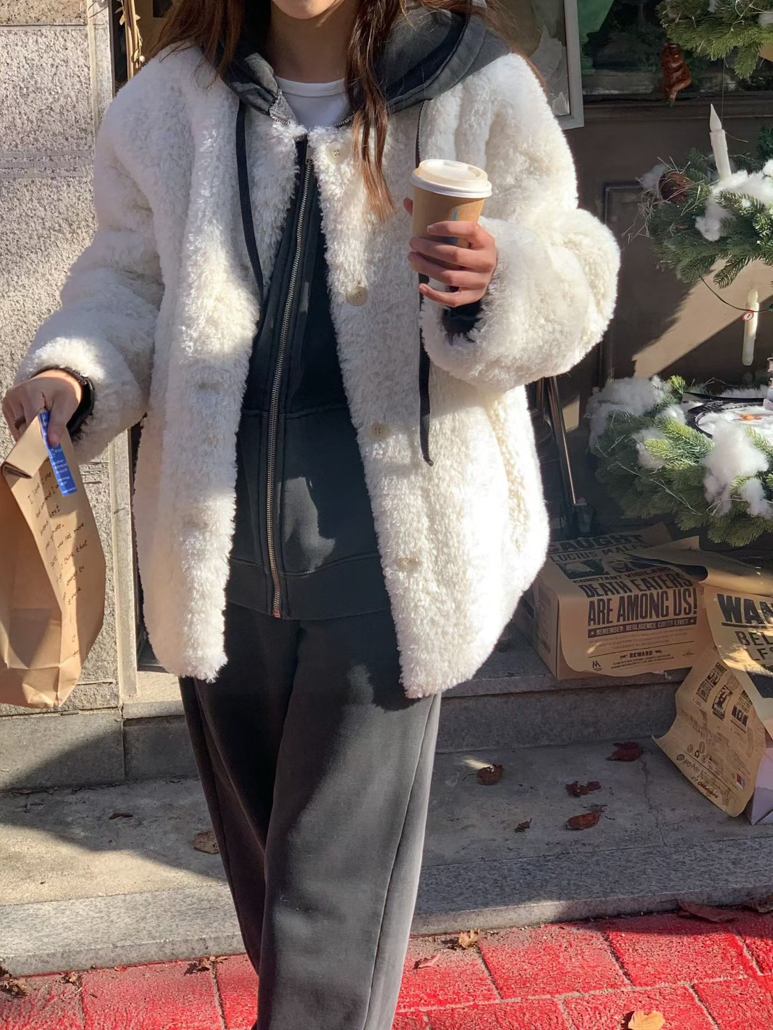 A34.大V家約會泰迪熊毛毛外套