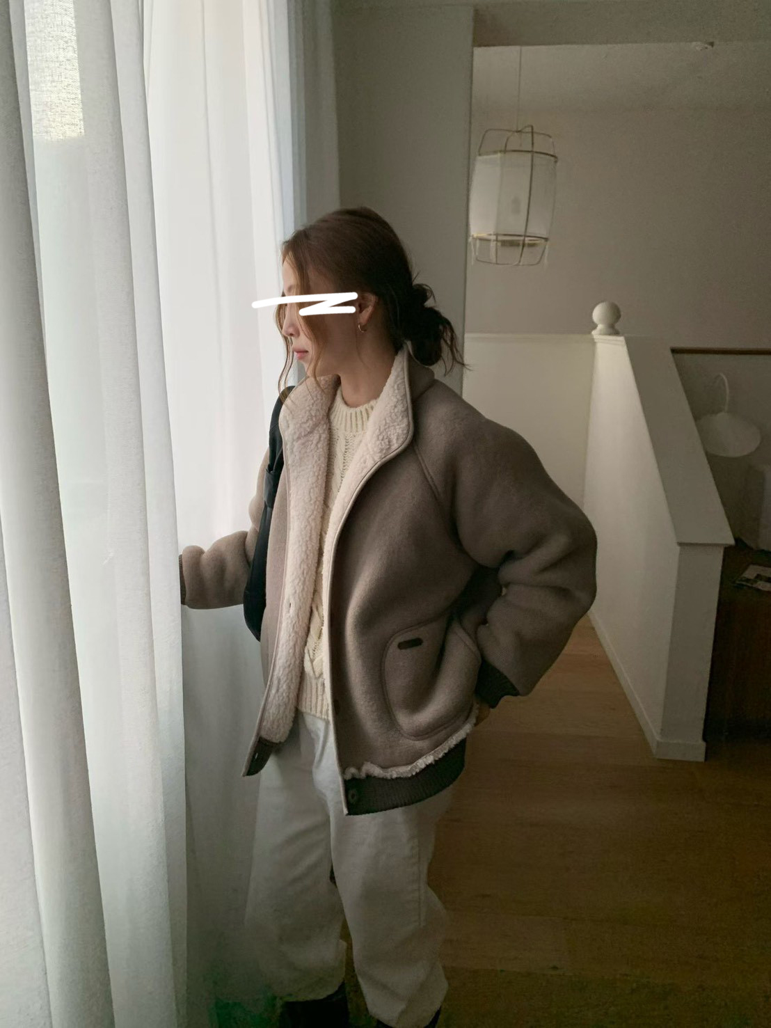 A80.棉花糖內QQ毛立領拉鍊外套