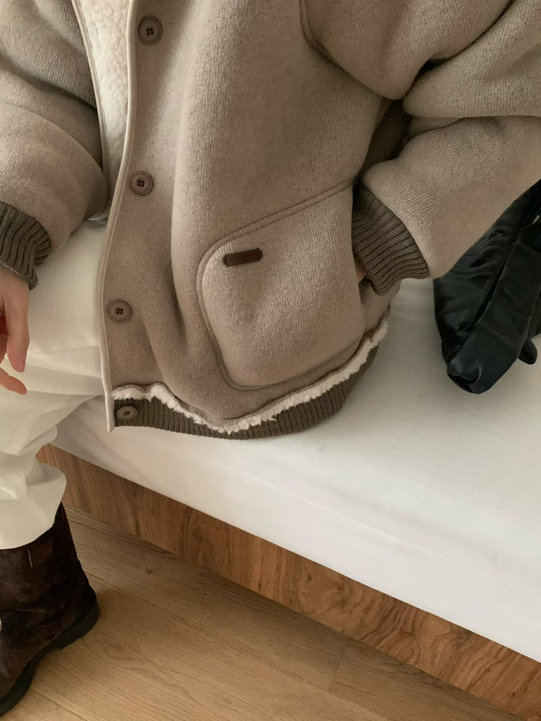 A80.棉花糖內QQ毛立領拉鍊外套