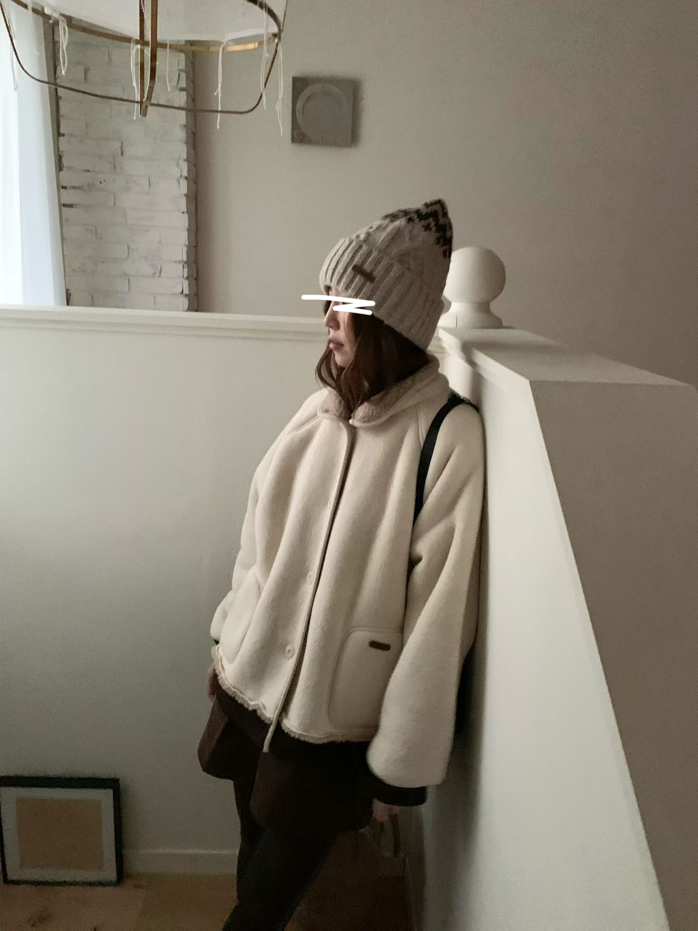 A80.棉花糖內QQ毛立領拉鍊外套