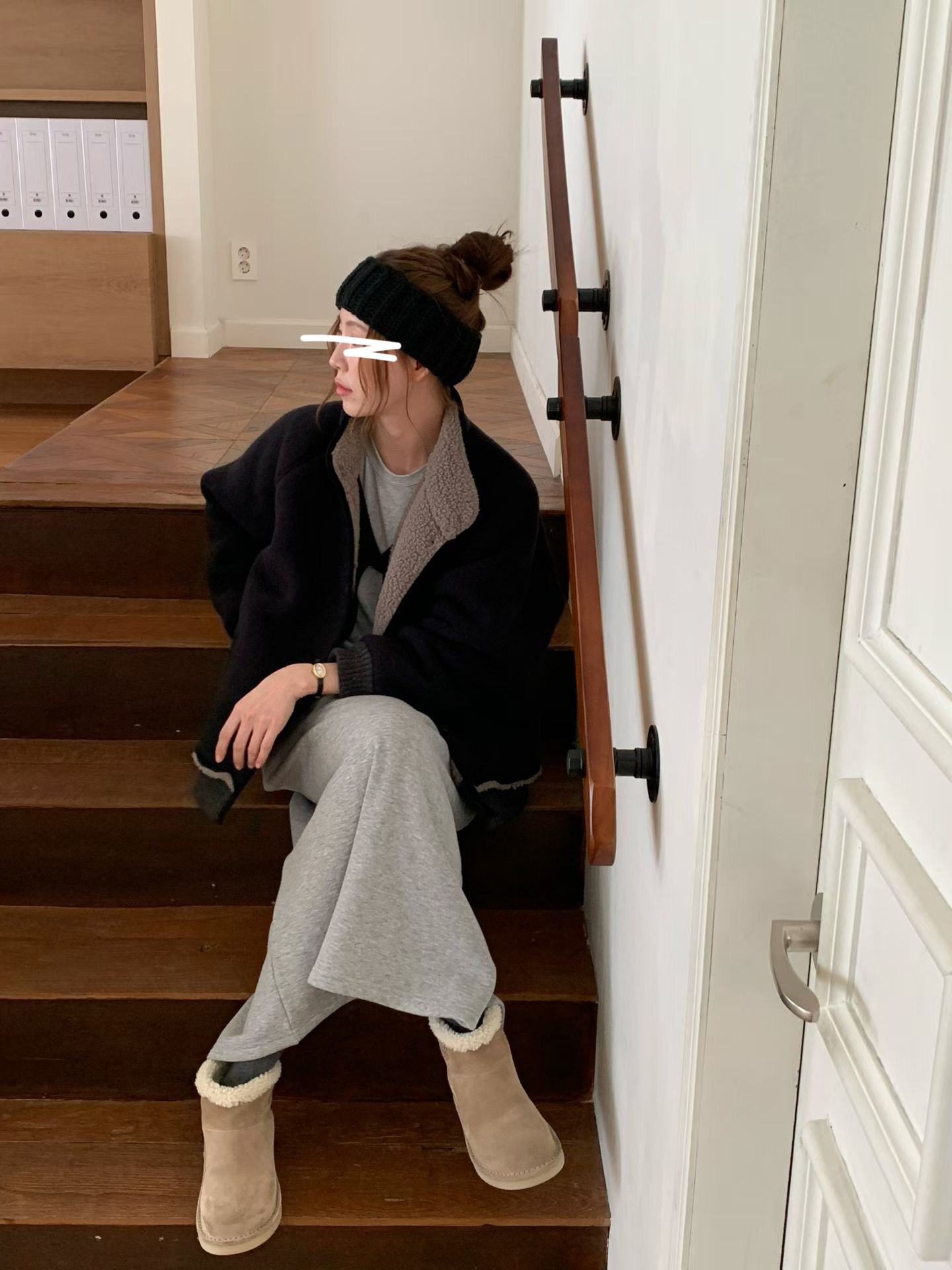 A80.棉花糖內QQ毛立領拉鍊外套