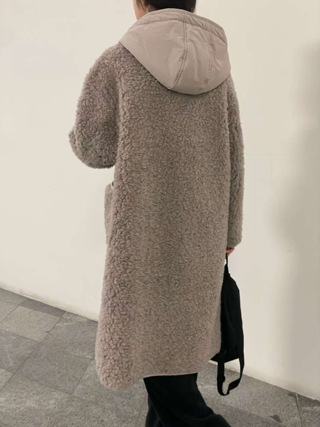 A97.星星家QQ毛100%Wool休閒長外套