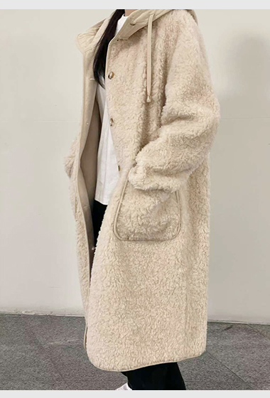 A97.星星家QQ毛100%Wool休閒長外套