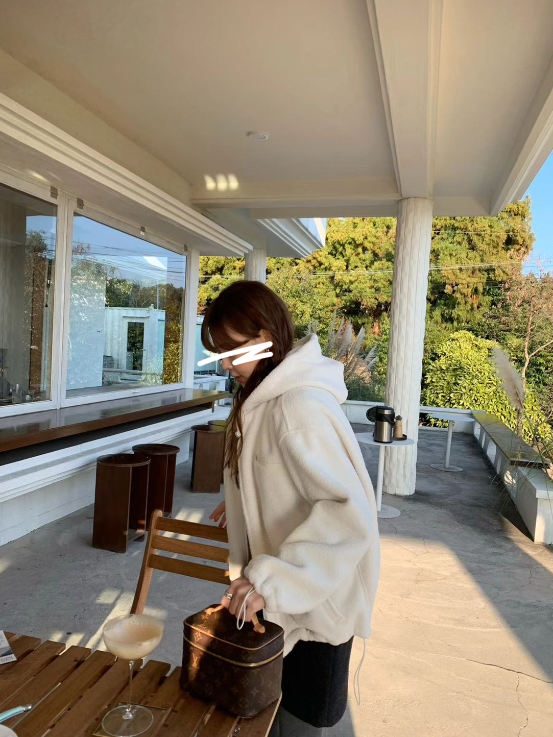 A24.馬卡龍連帽絨面休閒外套