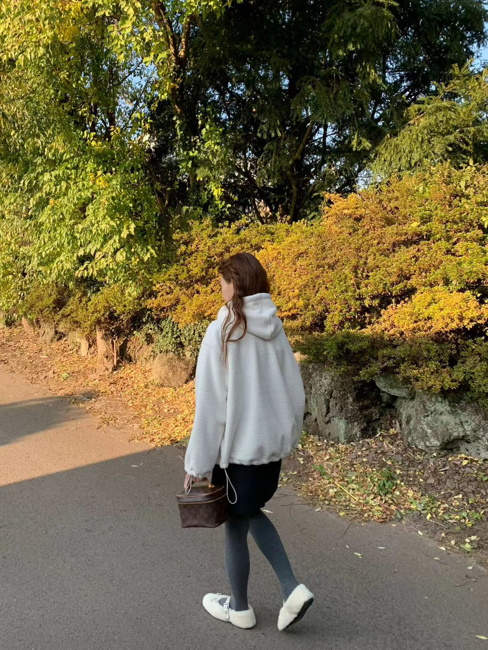 A24.馬卡龍連帽絨面休閒外套