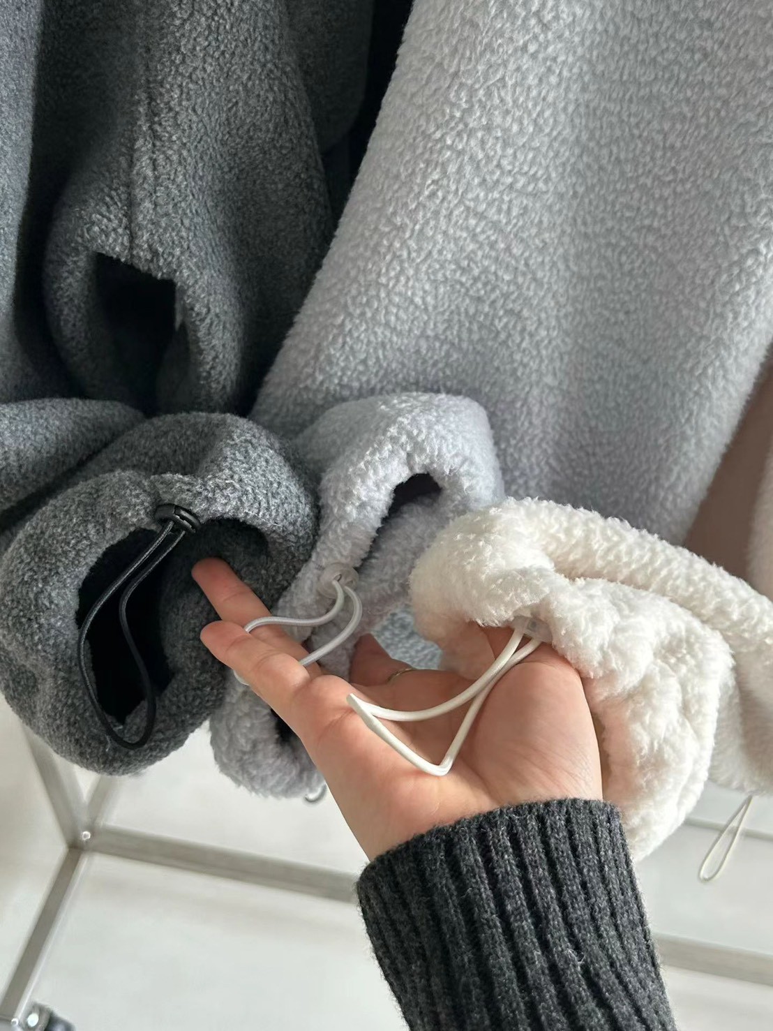 A24.馬卡龍連帽絨面休閒外套