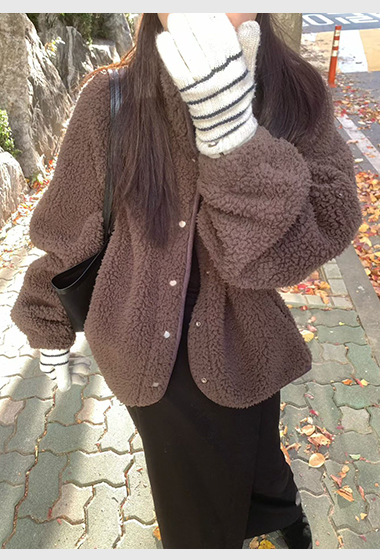 B19.最愛立領保暖毛毛休閒外套