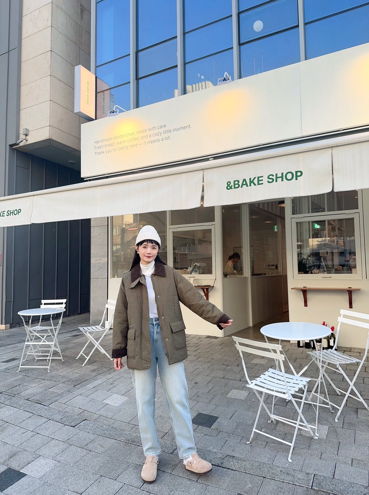 B39.帽可調家巴恩風菱格紋外套