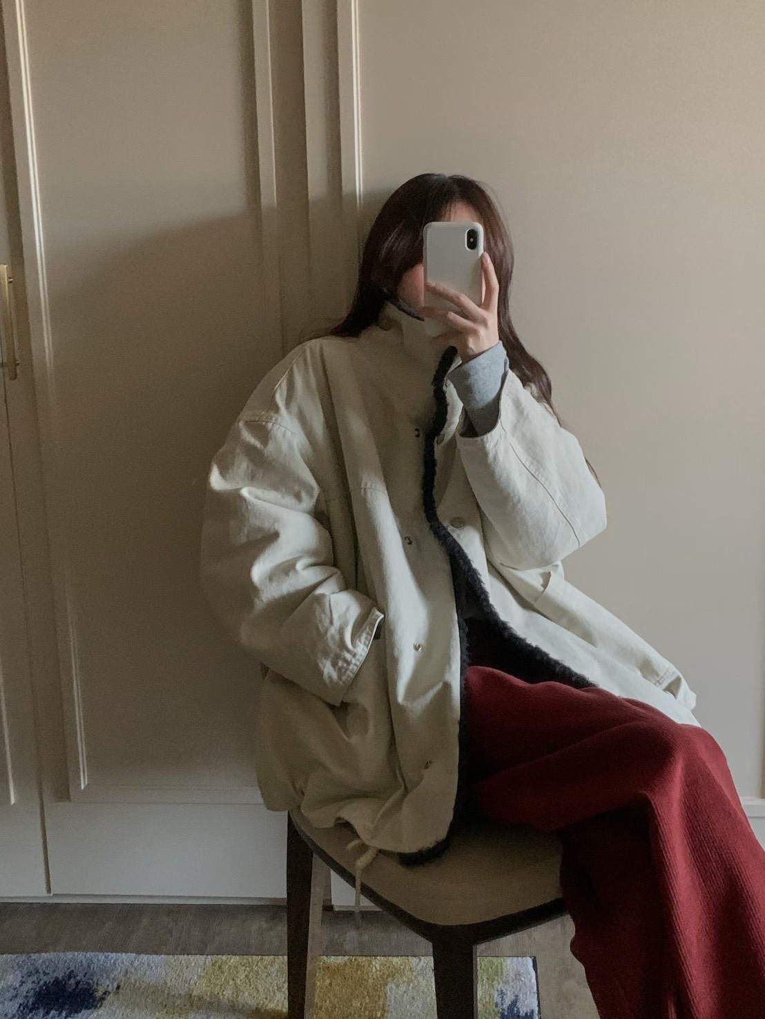 B54.正反2WAY率性女孩毛毛外套