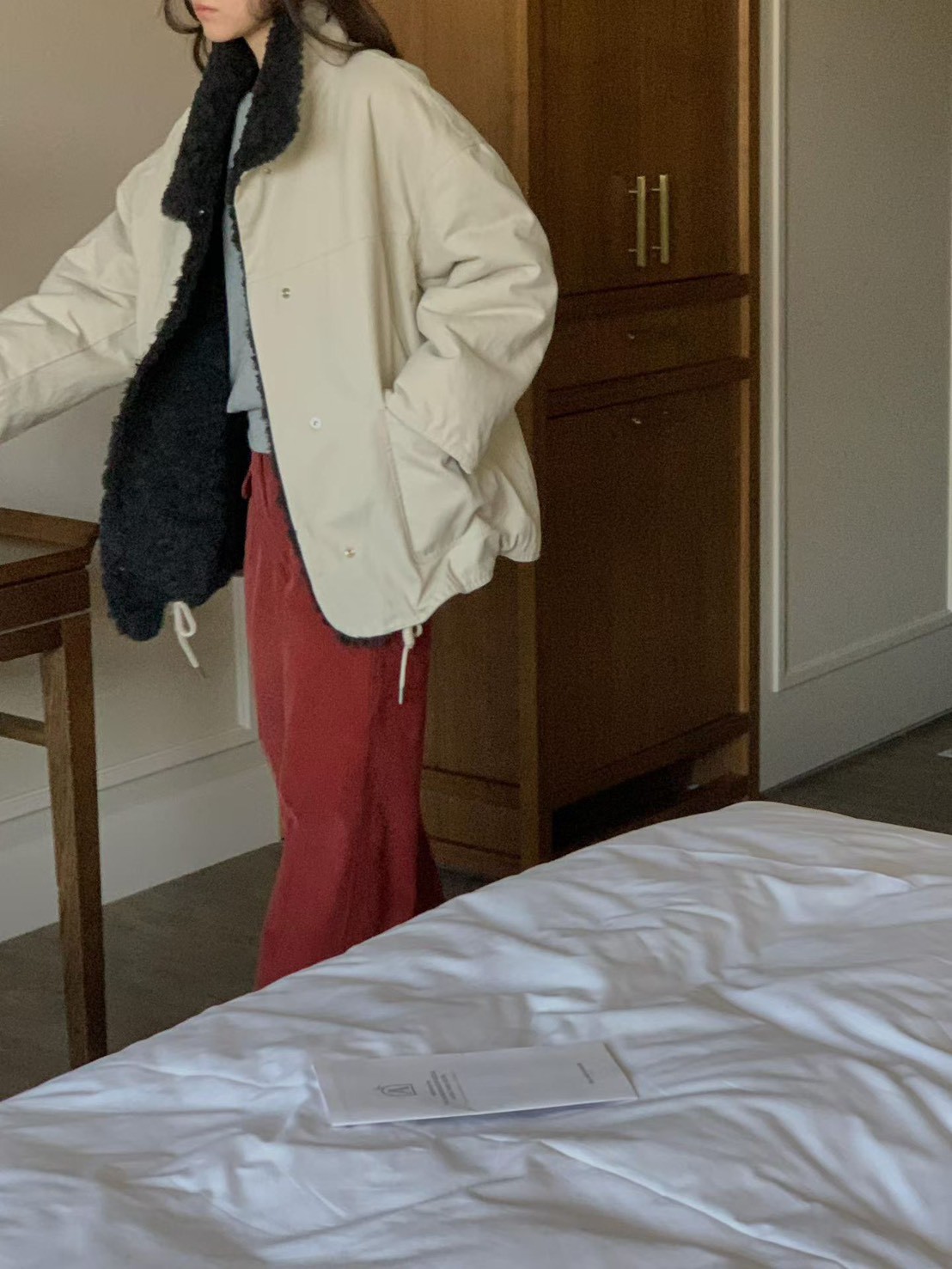 B54.正反2WAY率性女孩毛毛外套