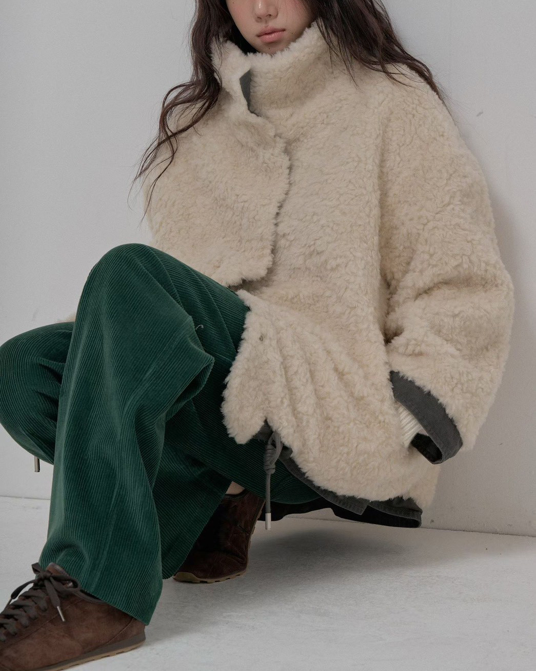 B54.正反2WAY率性女孩毛毛外套