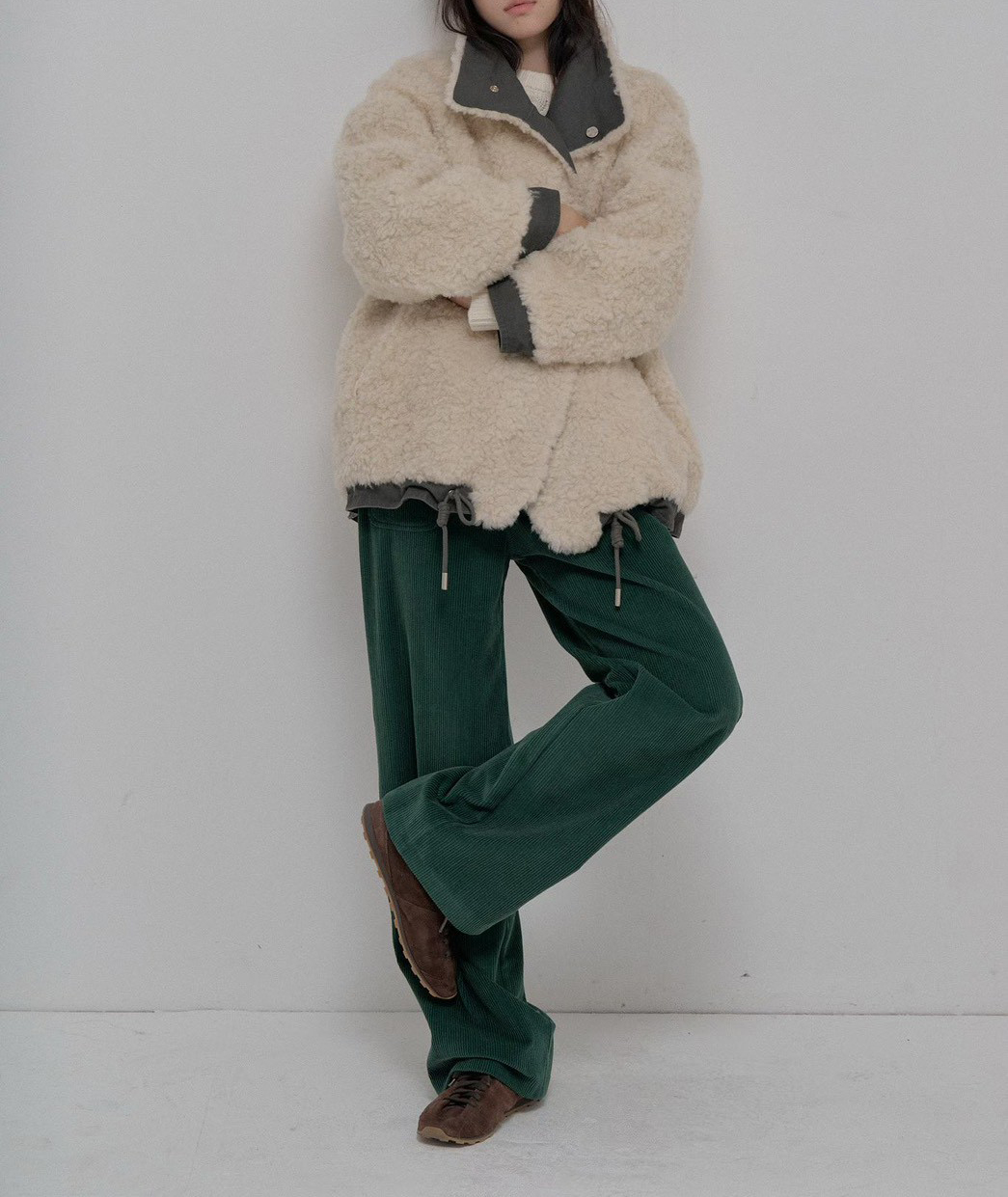 B54.正反2WAY率性女孩毛毛外套