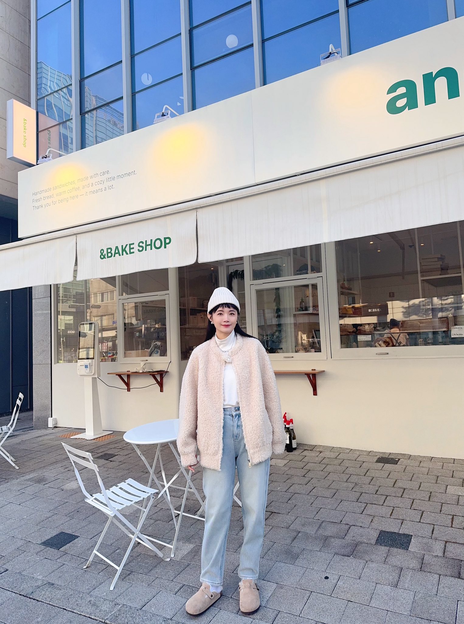 B59.擁抱泰迪熊無領拉鏈外套