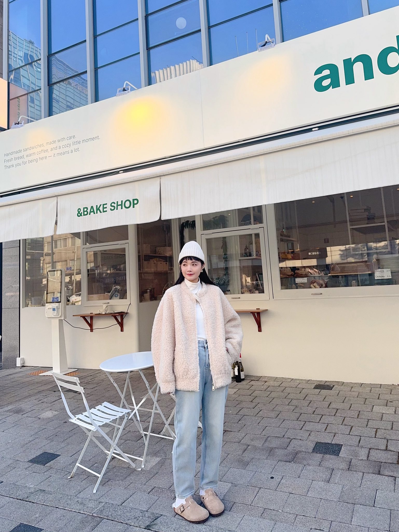 B59.擁抱泰迪熊無領拉鏈外套