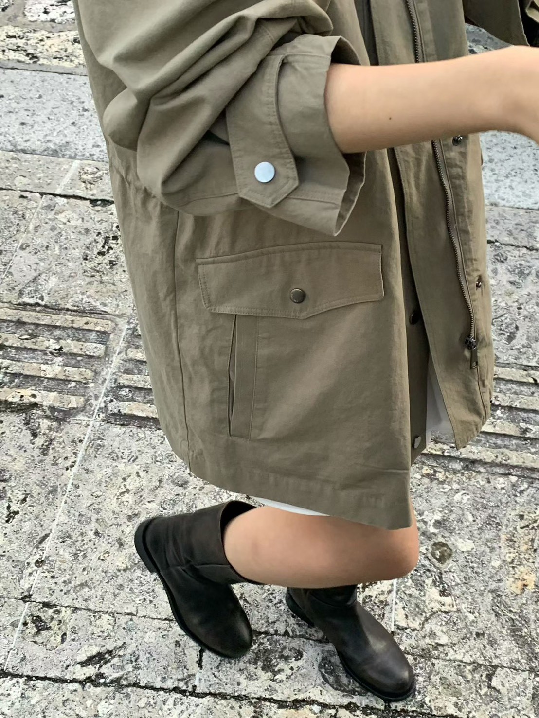 B14.大V家復古巴恩風衣外套