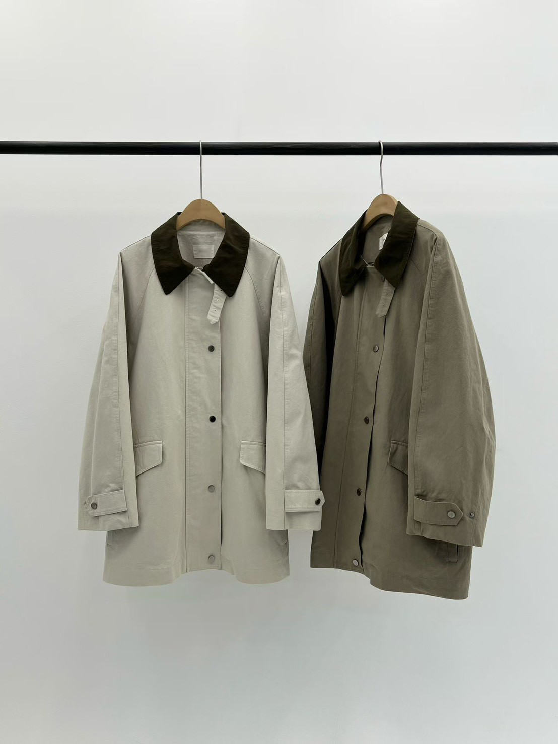 B14.大V家復古巴恩風衣外套