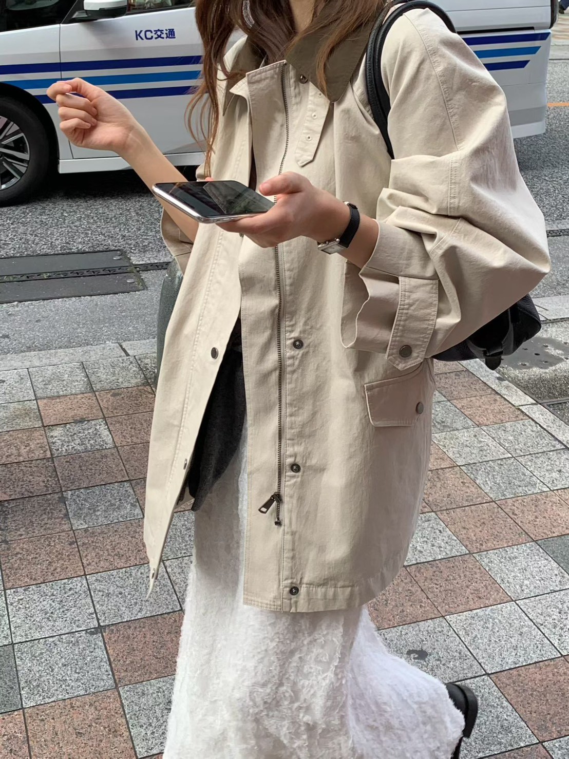 B14.大V家復古巴恩風衣外套