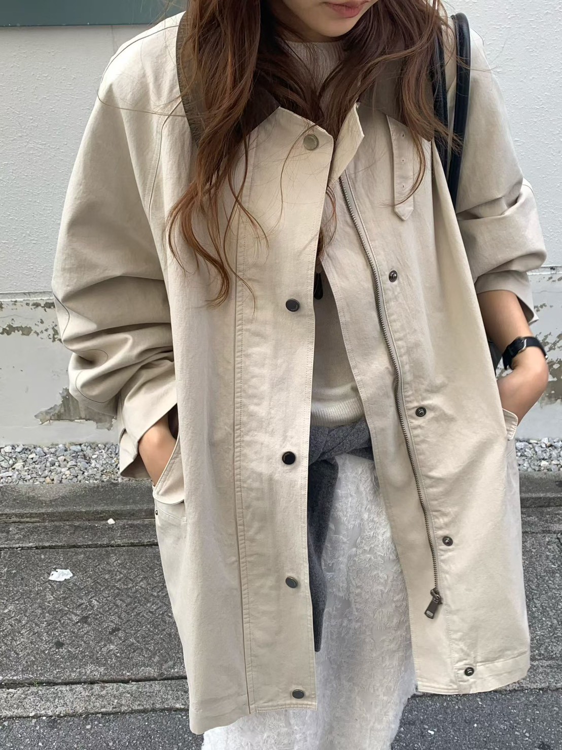 B14.大V家復古巴恩風衣外套