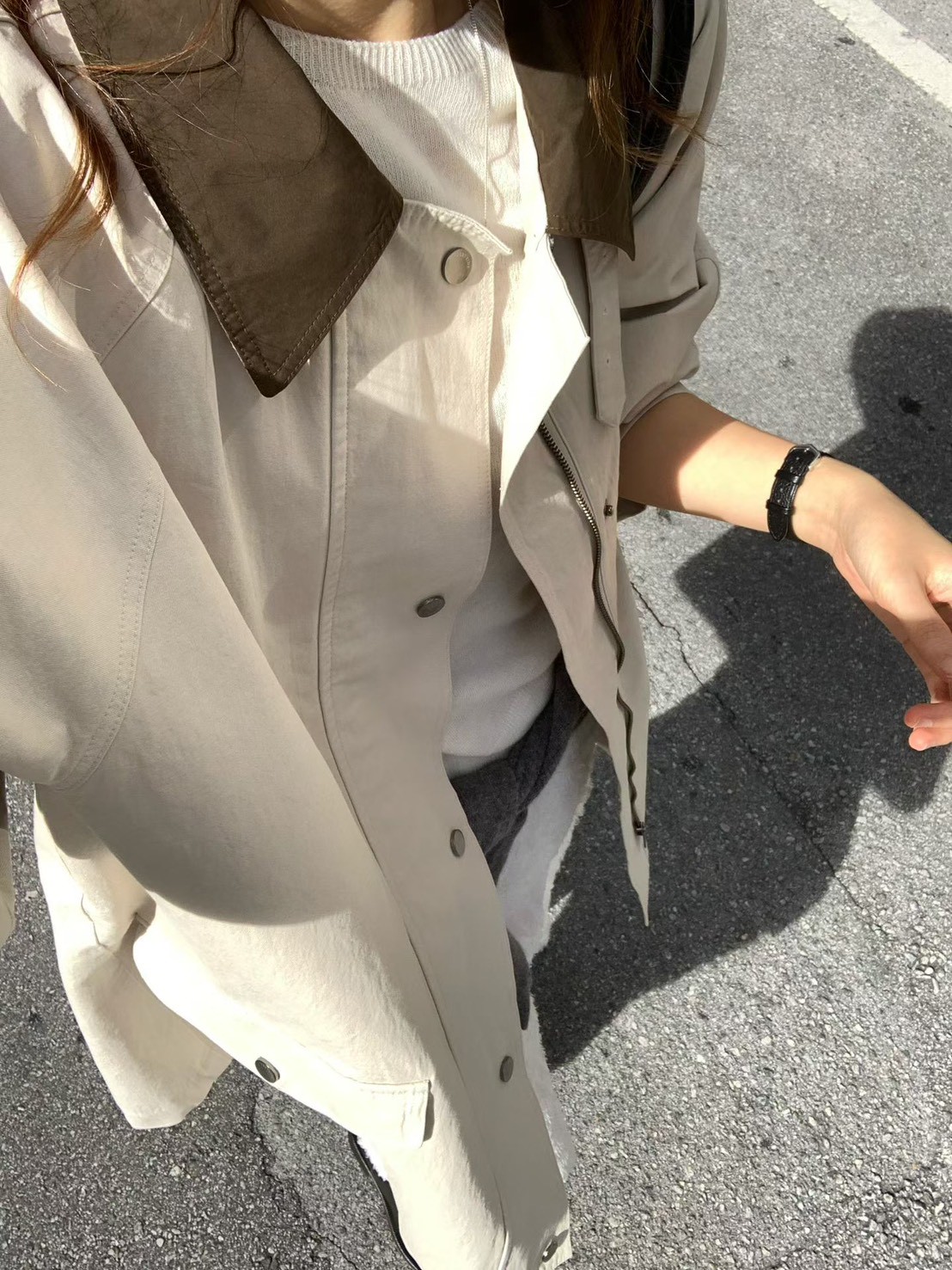 B14.大V家復古巴恩風衣外套