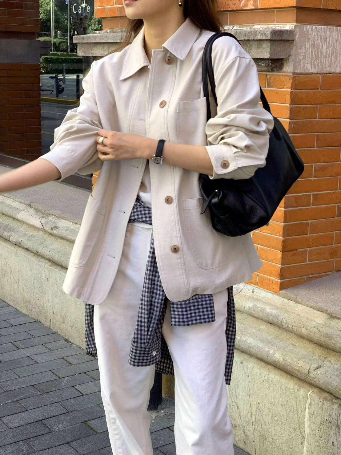 A11.大V家翻領口袋襯衫外套