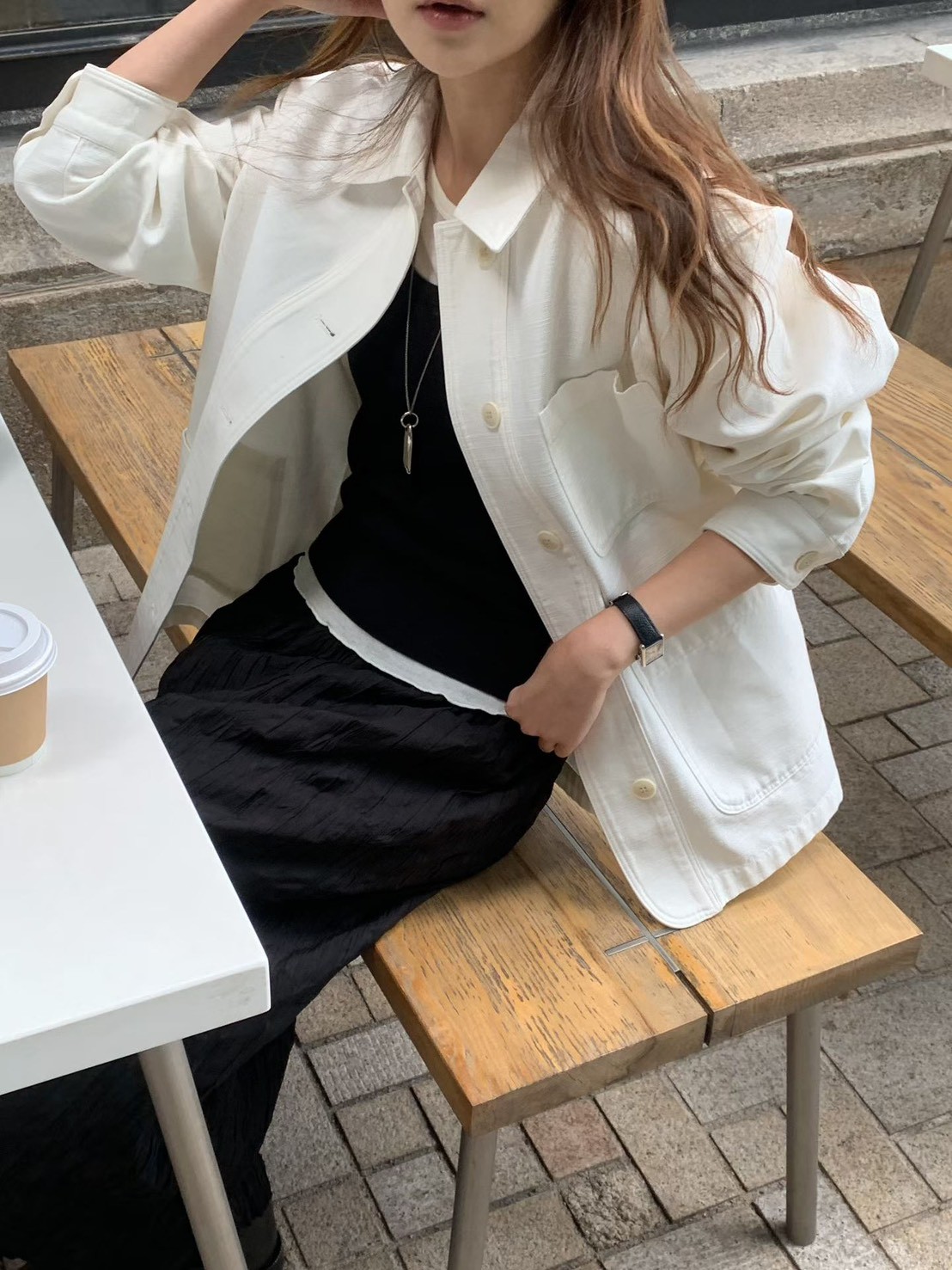 A11.大V家翻領口袋襯衫外套