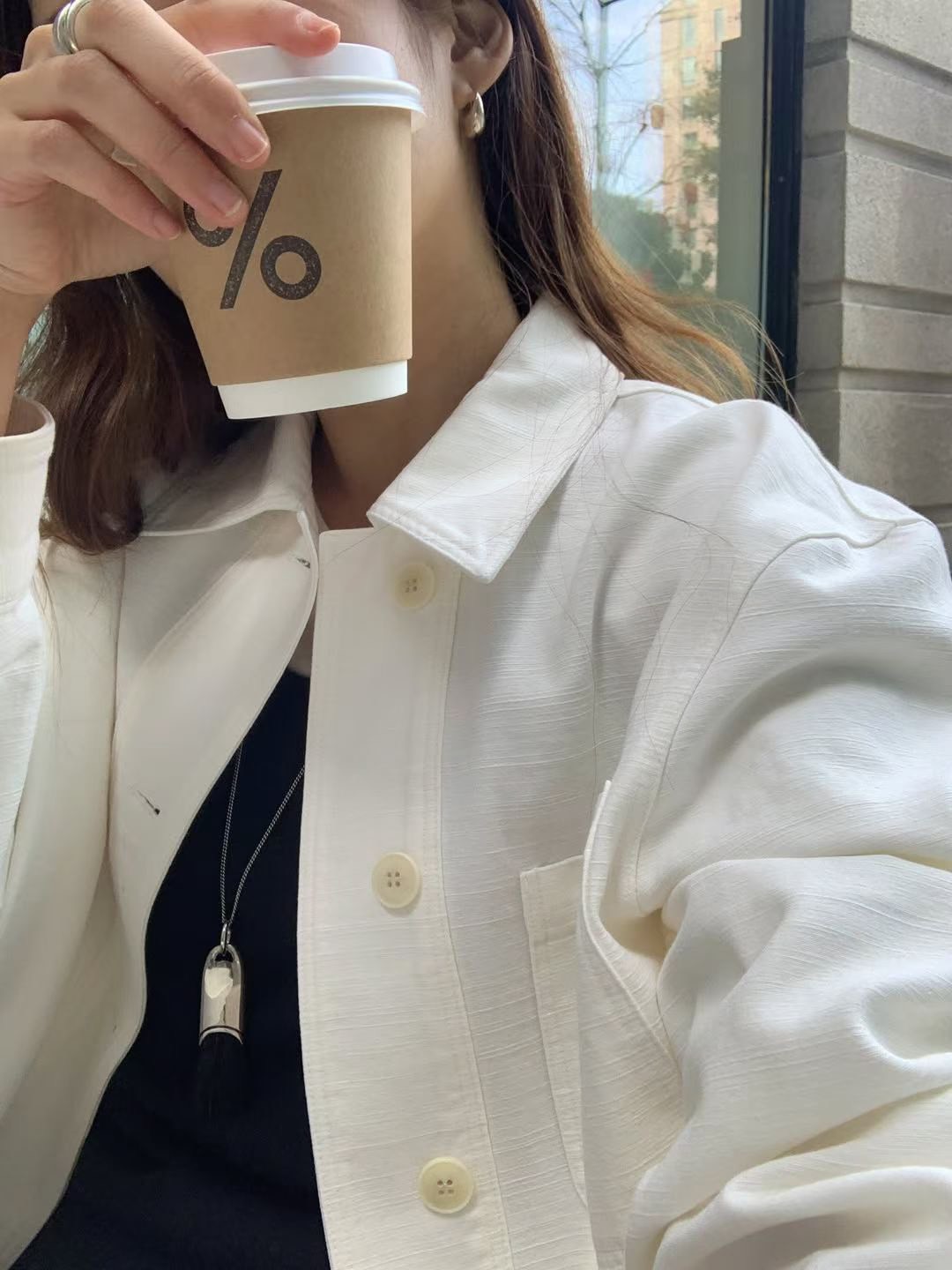 A11.大V家翻領口袋襯衫外套