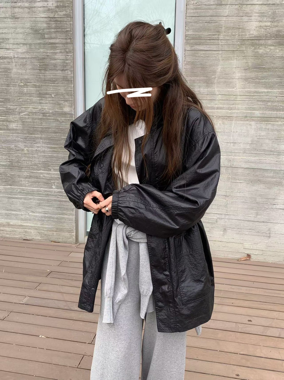 A17.纖瘦家質感超好防風外套