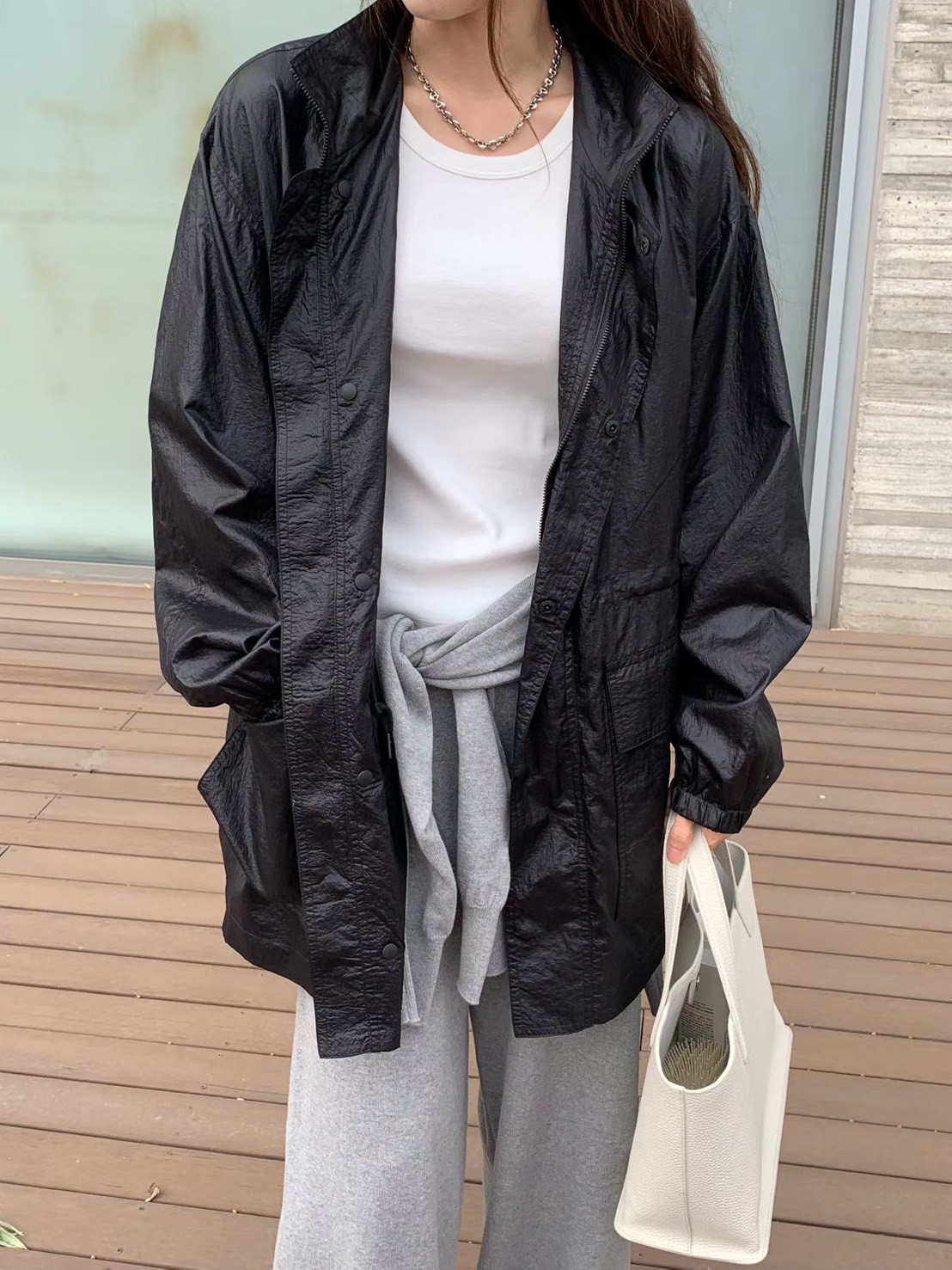 A17.纖瘦家質感超好防風外套