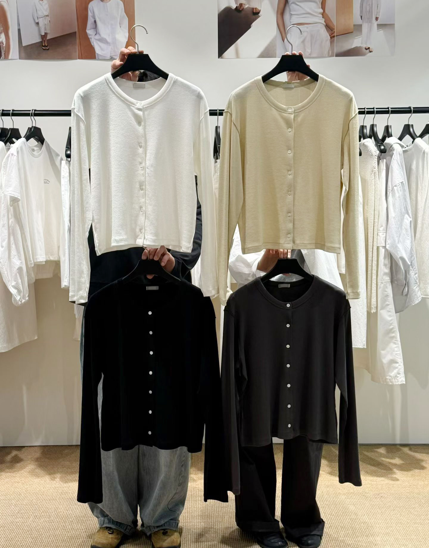 B68.圓領小排釦細緻外套