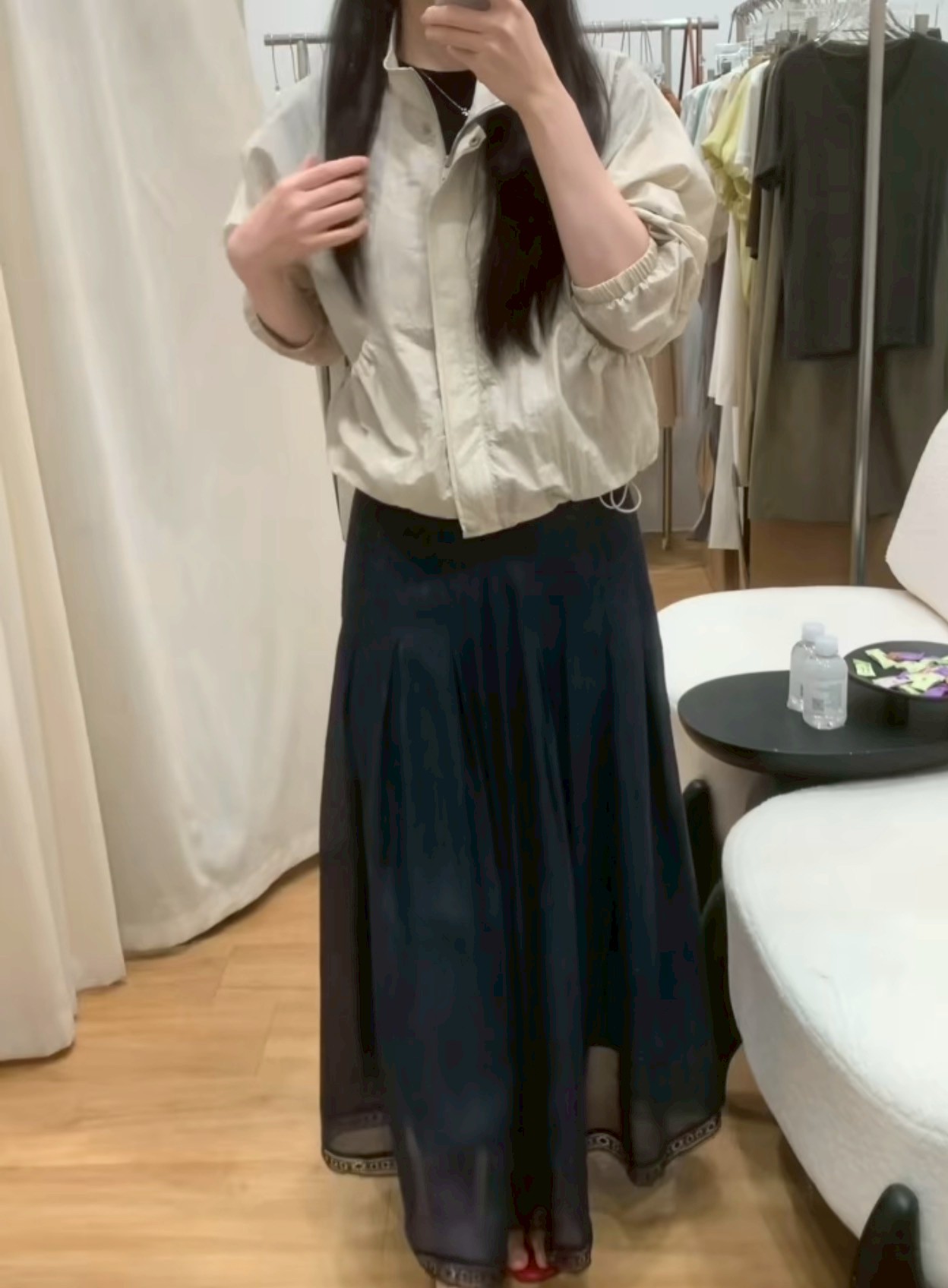 B28.輕柔防曬圓弧口袋小外套