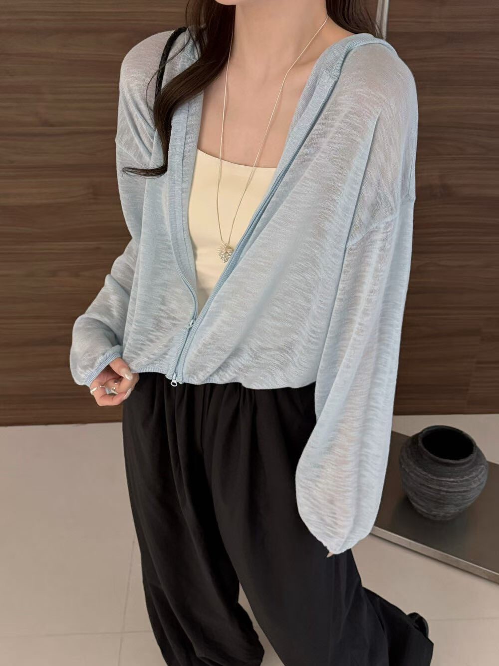 慵懶彩色連帽小外套