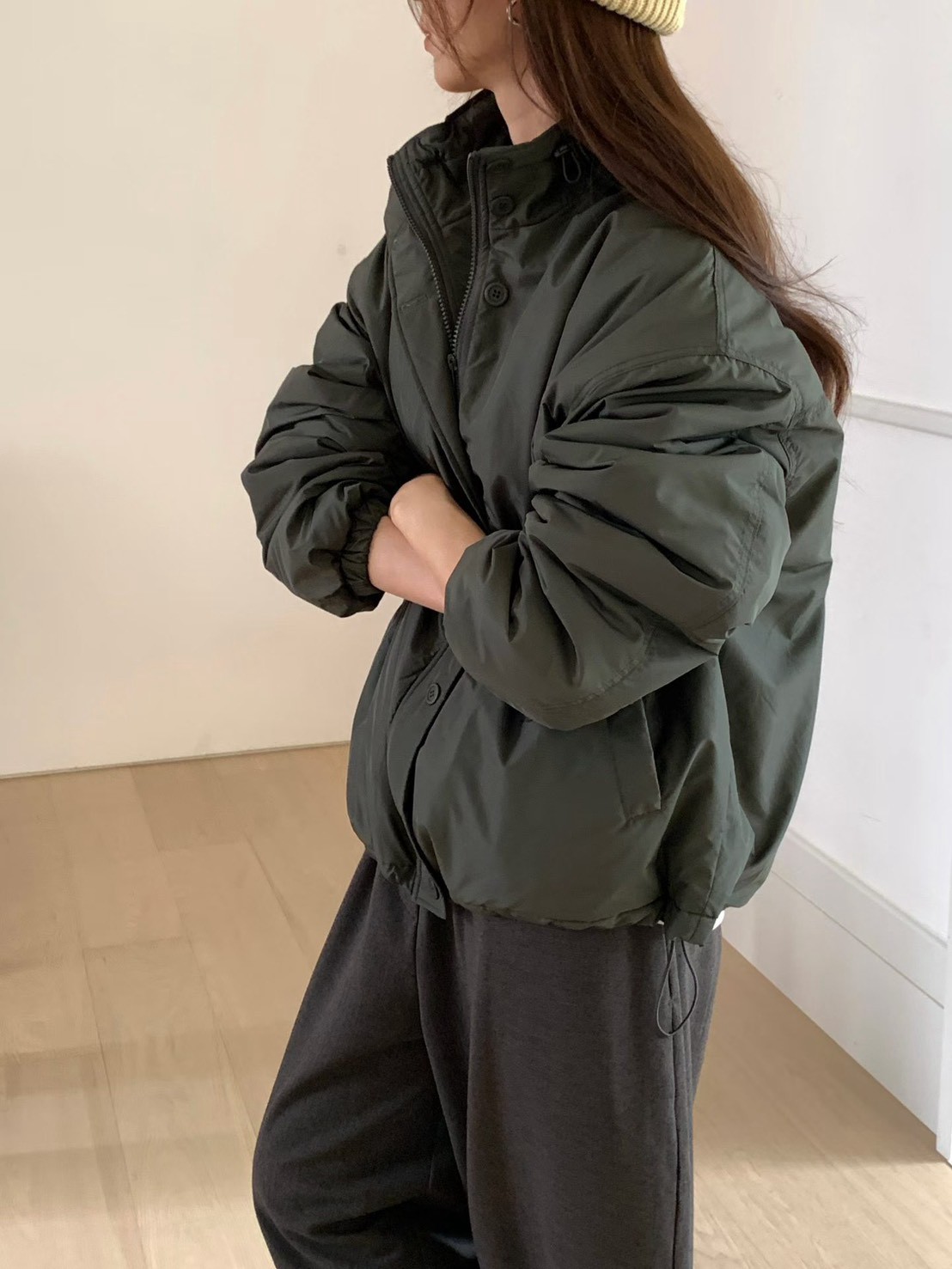 B62.簡約休閒排釦防風外套