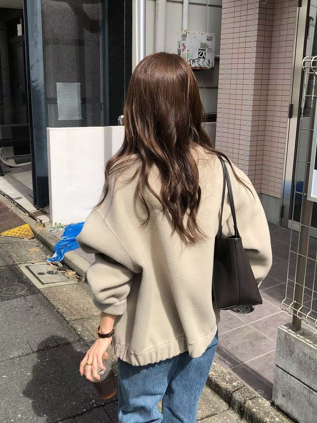 A30.大V家棒球領手工短大衣
