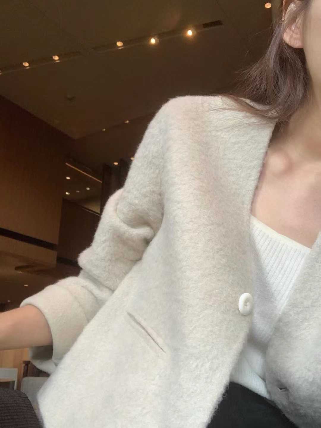 C29.顏值家羊毛單釦短版手工外套