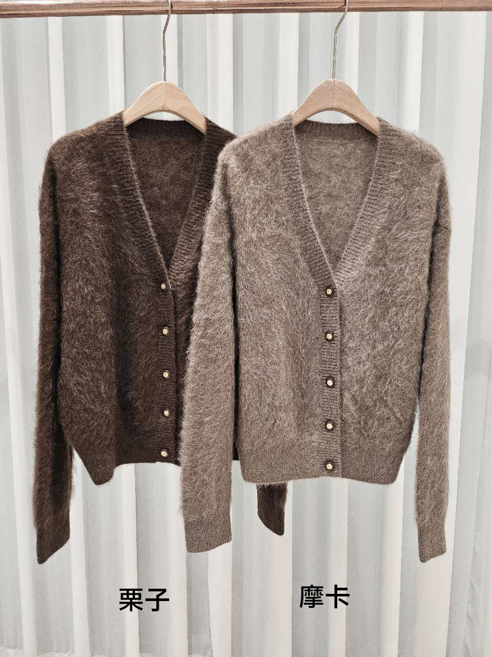 星星家100%犛牛V領排釦外套