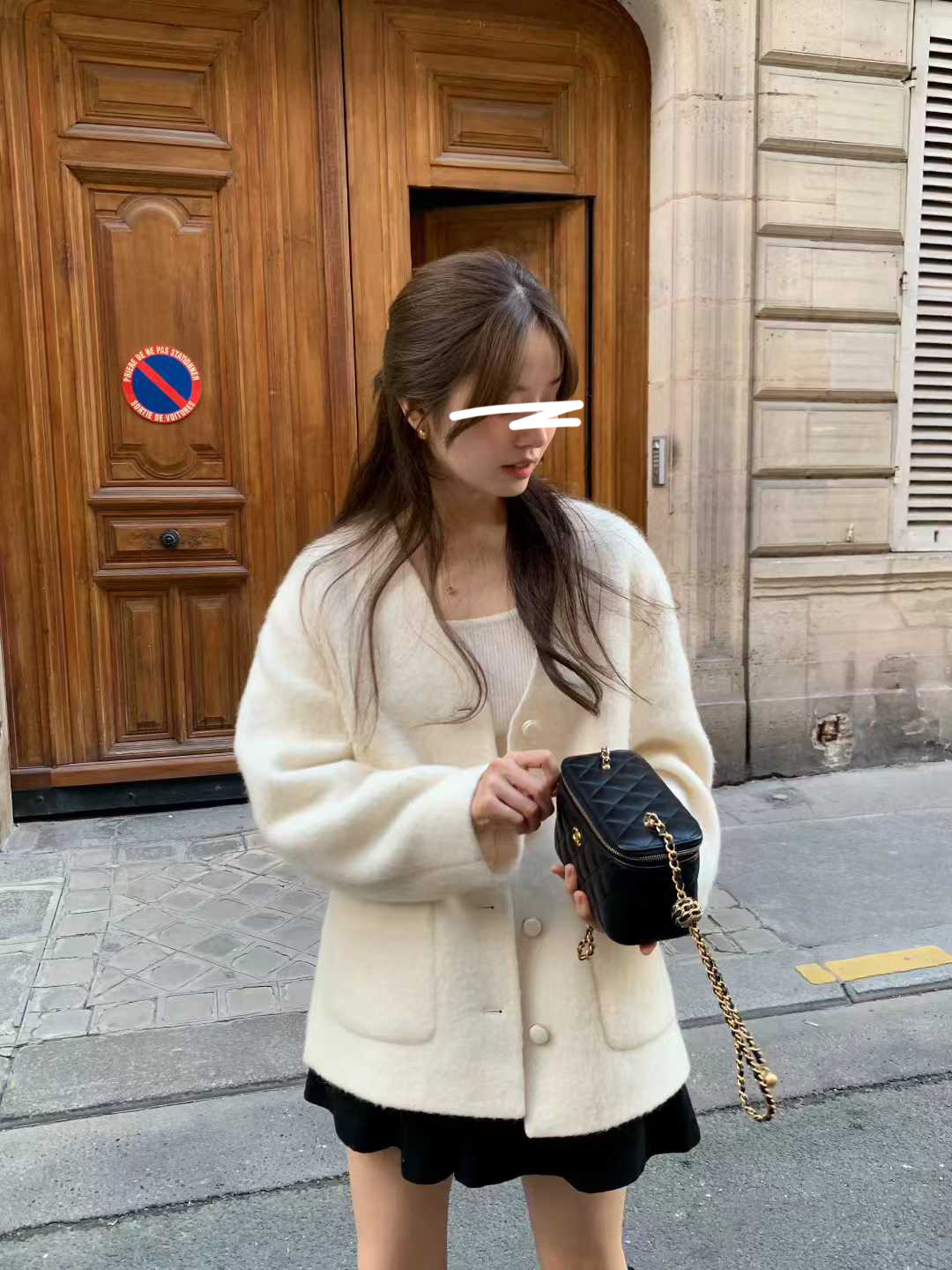 A22.顏值家氣質小千金V領排釦外套