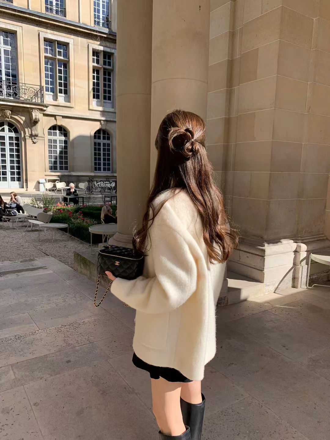 A22.顏值家氣質小千金V領排釦外套