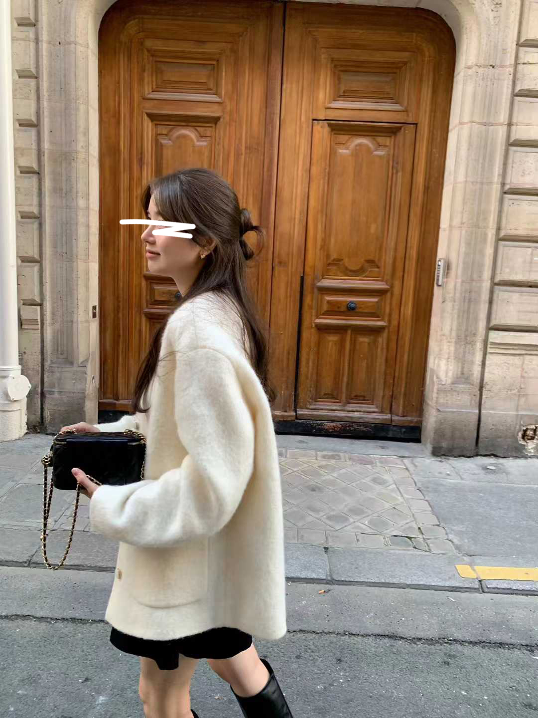 A22.顏值家氣質小千金V領排釦外套