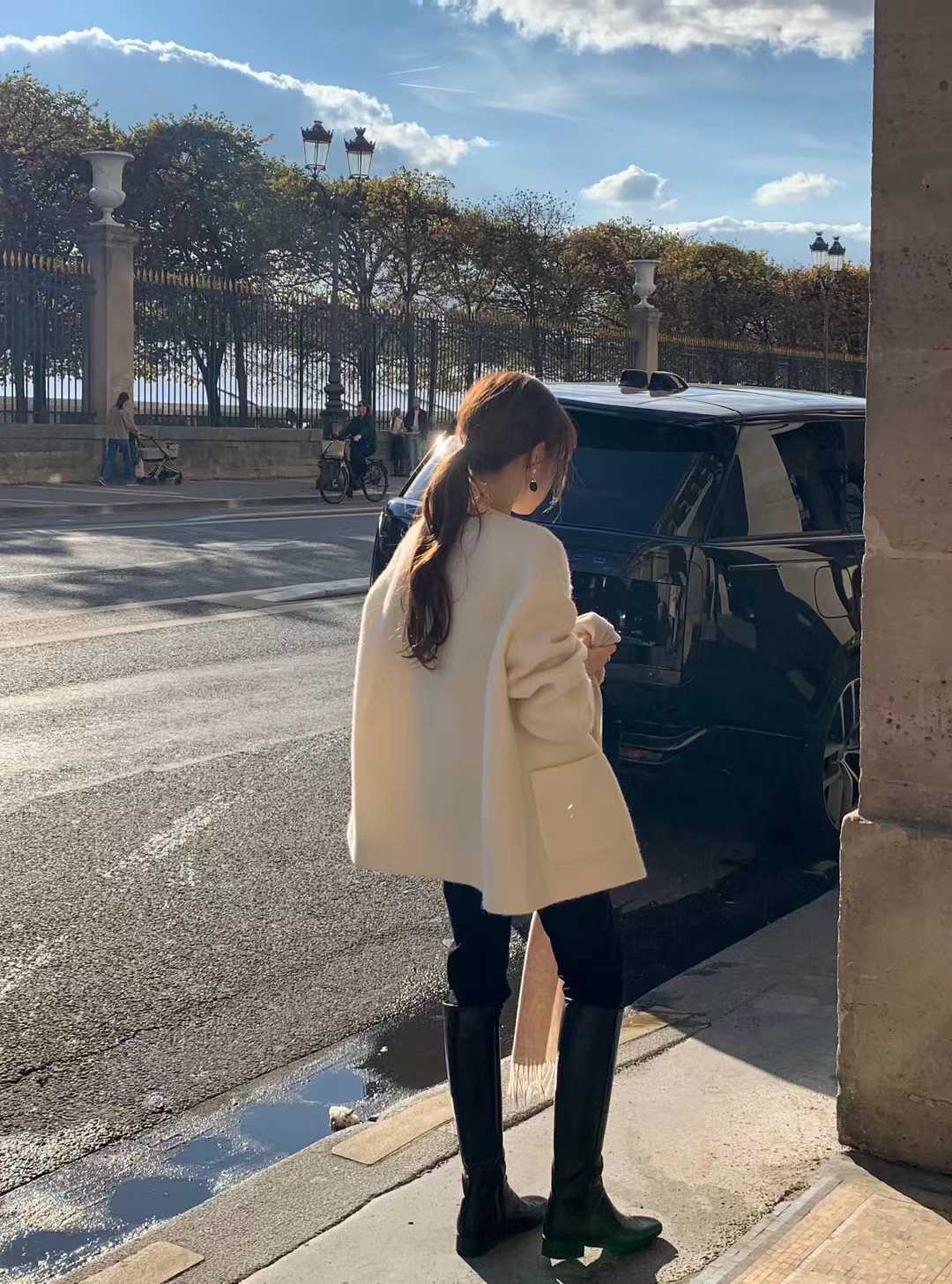 A22.顏值家氣質小千金V領排釦外套