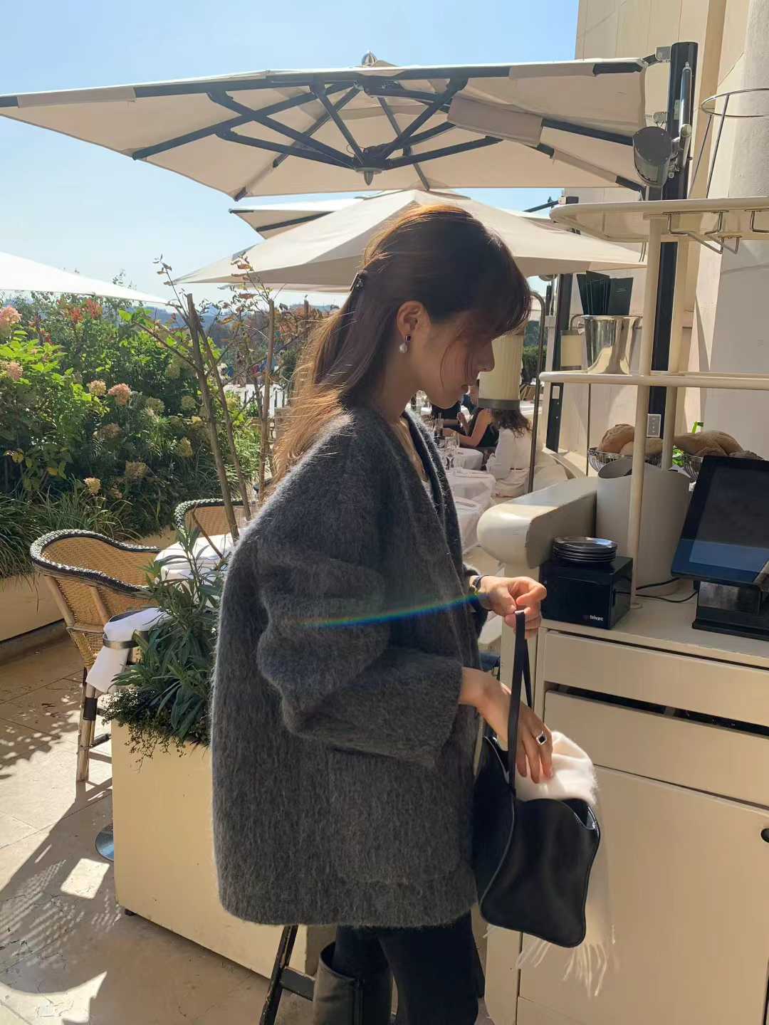 A22.顏值家氣質小千金V領排釦外套