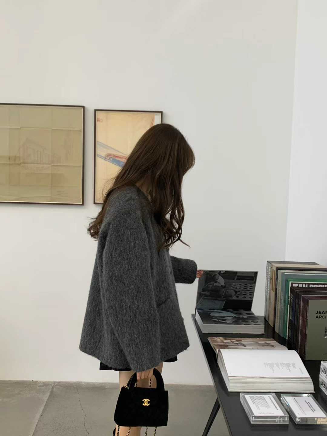 A22.顏值家氣質小千金V領排釦外套