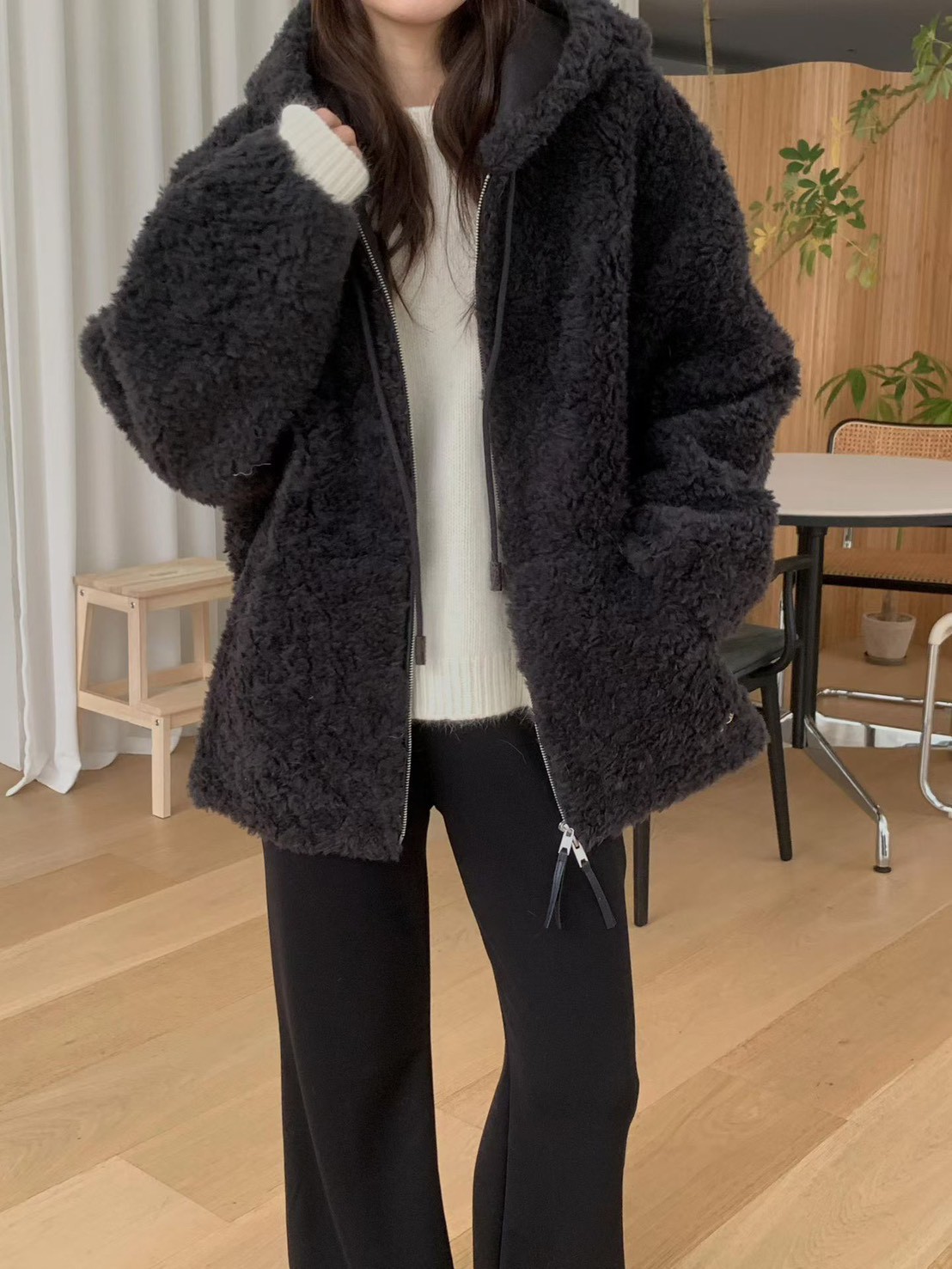 B52.擁抱泰迪熊連帽拉鏈外套