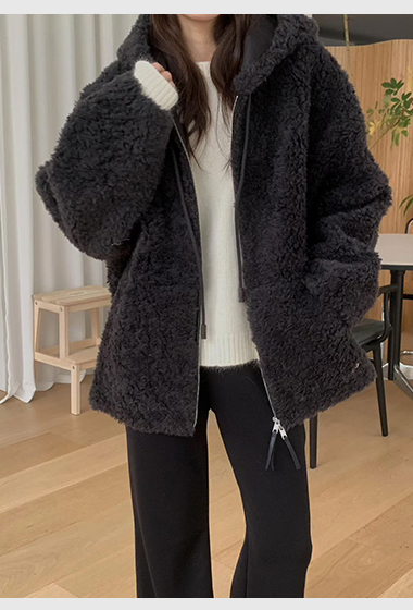 B52.擁抱泰迪熊連帽拉鏈外套