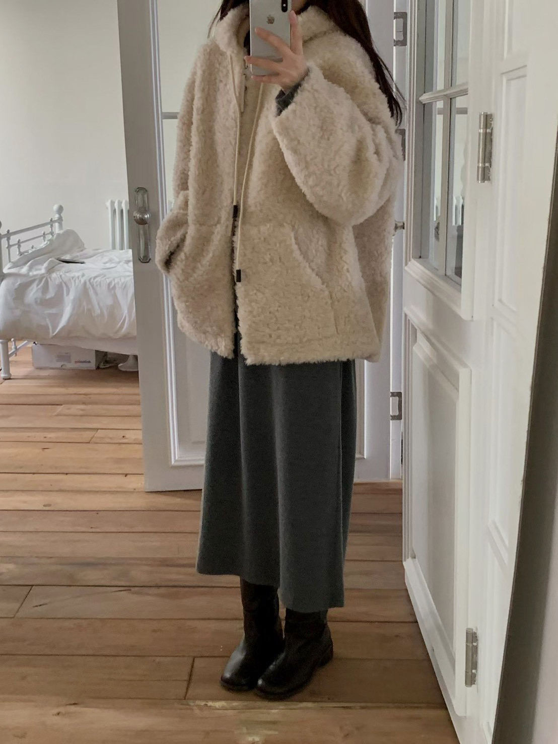 B52.擁抱泰迪熊連帽拉鏈外套