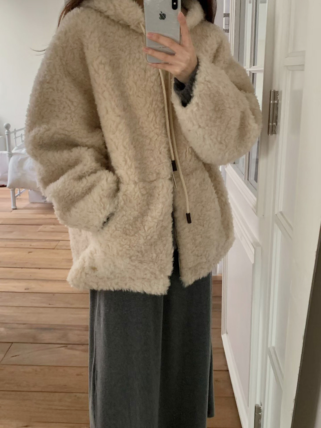 B52.擁抱泰迪熊連帽拉鏈外套