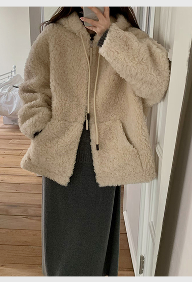 B52.擁抱泰迪熊連帽拉鏈外套