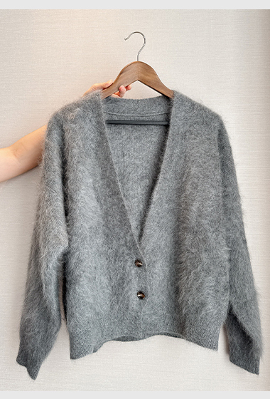 B09.絕美大V領100%CASHMERE毛衣外套